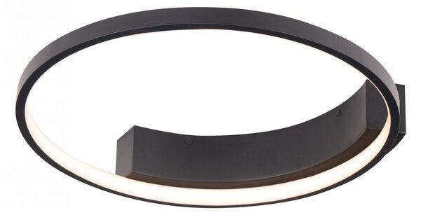 Lampada da soffitto a LED VELVET 25W 3000K 1500lm in alluminio nero, dimensioni: 8x40x40 cm, IP20, Maxlight