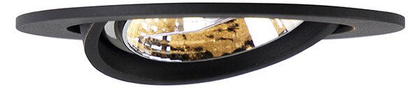 Set di 6 faretti da incasso orientabili neri moderni AR70 - Cisco