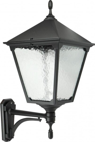 Lampada da parete per esterni da casa padronale larga 32 cm 1xE27 nero IP43 SU-MA Retro K 3012/1/BD KWG