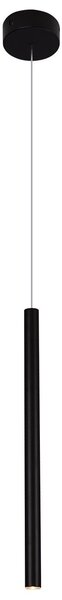 Lampada a sospensione LED ORGANIC nera 1W, bianco caldo, 360 lm, metallo, dimensioni: 190 x 2,5 x 2,5 cm, IP20, Maxlight