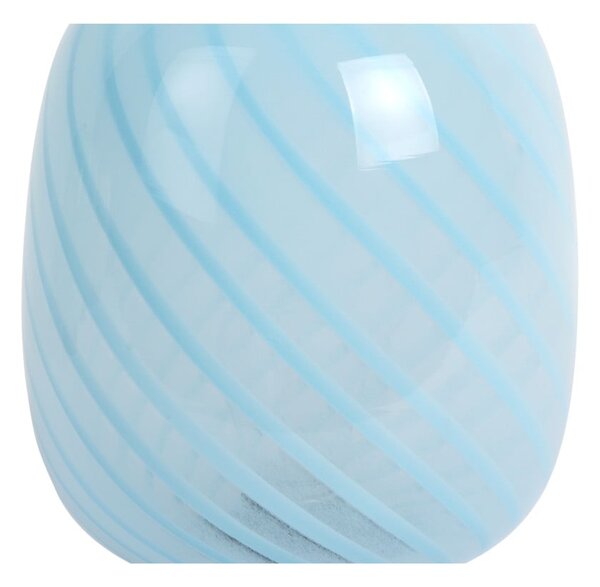 Lampada da tavolo azzurra con paralume in vetro (altezza totale 20 cm) Summer Globe – Leitmotiv