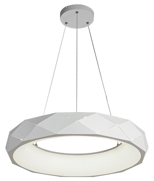 Lampada a sospensione LED Reus bianca 36W, bianco neutro 3240 lm, metallo, dimensioni: 100x60x60 cm, IP20, Light Prestige