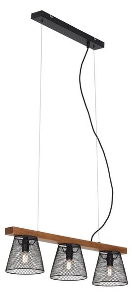 Briloner 4077-035 - Lampadario a sospensione con filo WOOD & STYLE 3xE14/25W/230V