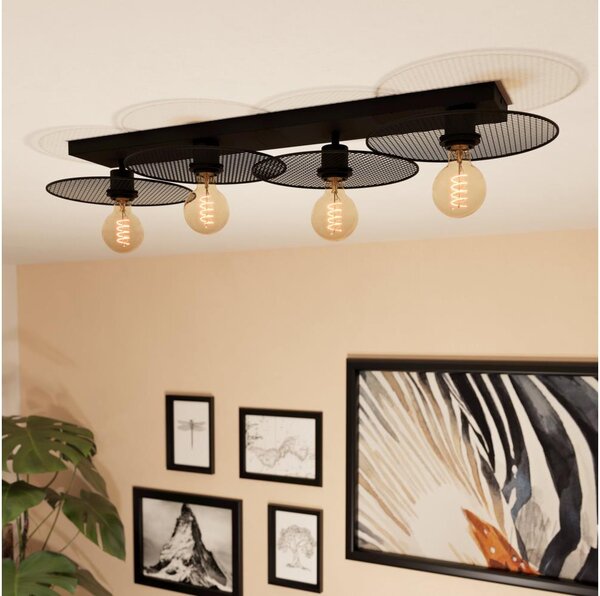 Eglo 43729 - Plafoniera IKESTON 4xE27/40W/230V