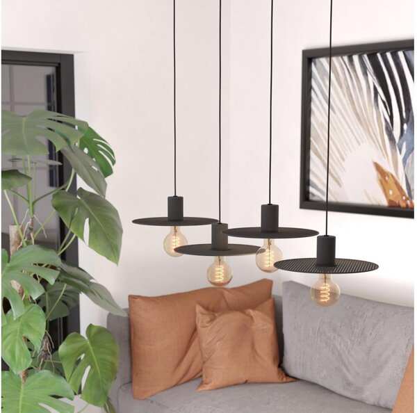 Eglo 43732 - Lampadario a sospensione con filo IKESTON 4xE27/40W/230V