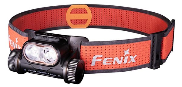 Fenix HM65RTV20BLC- LED Dimmerabile ricaricabile lampada da testa LED/USB IP68 nero/arancione