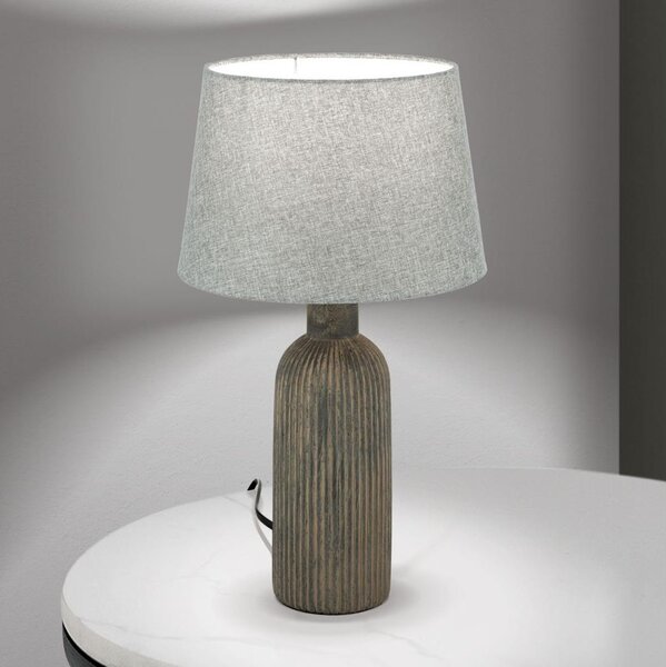 Orion LA 4-1226 - Lampada da tavolo ORCHID 1xE27/40W/230V ceramiche marrone/grigio