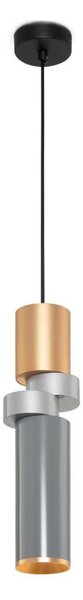 Maytoni MOD303PL-01CFL3 - Lampadario a sospensione con filo PALETTE 1xGU10/40W/230V oro/grigio