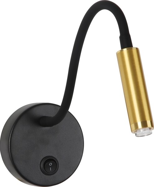 Brilagi -LED Lampada da parete flessibile dimmerabile MAYA 1xG9/4W/230V nero/oro