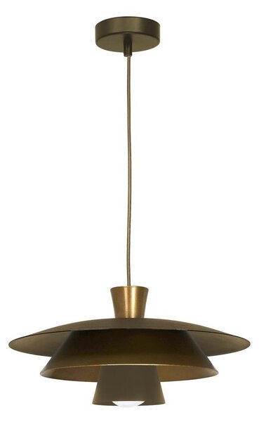Lampadario a sospensione con filo PLATO 1xE27/15W/230V ottone/oro
