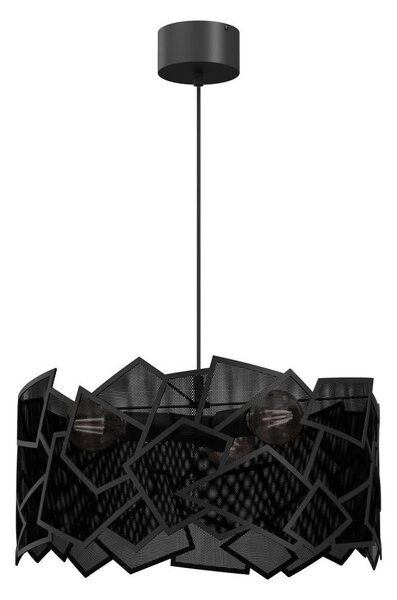 Lampadario a sospensione con filo CAMO 3xE27/15W/230V nero