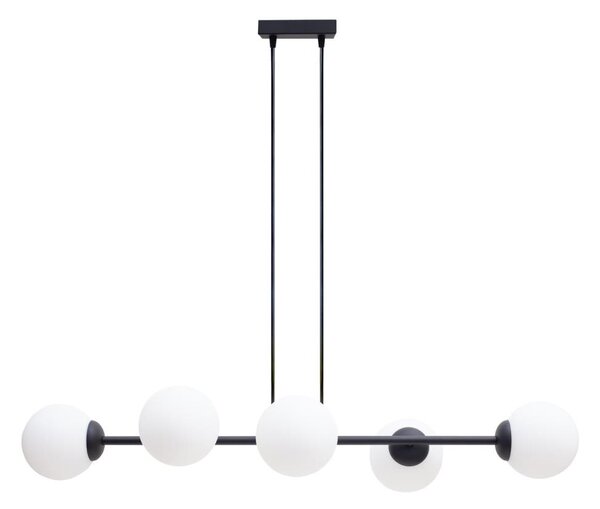 Lampadario a sospensione con filo FIRA 5xE27/60W/230V nero