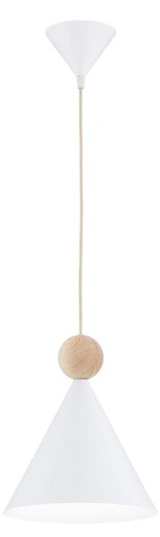 Argon 8629 - Lampadario a sospensione con filo KEGEL 1xE27/15W/230V bianco