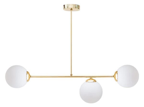 Lampadario a sospensione con supporto rigido FIRA 3xE27/60W/230V oro