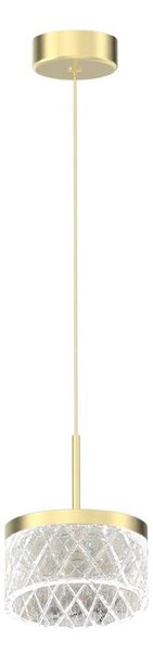 Lampadario LED a sospensione con filo ELEGANCE LED/9W/230V diametro 15 cm oro