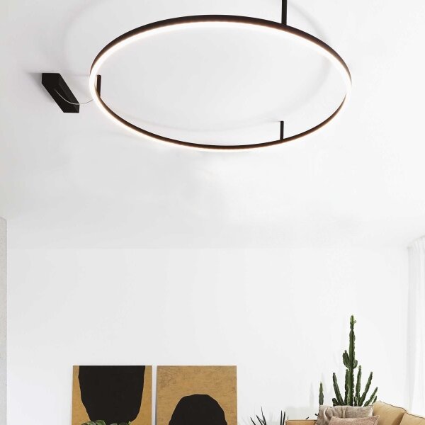 Ideal Lux - Plafoniera LED ORACLE SLIM LED/37W/230V 3000K diam. 70 cm nera