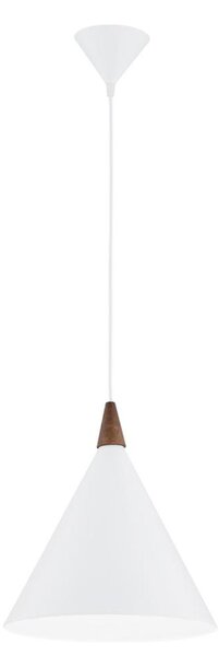 Argon 8631 - Lampadario a sospensione con filo KEGEL 1xE27/15W/230V bianco