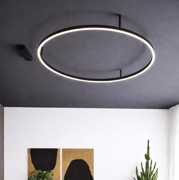 Ideal Lux - Plafoniera LED ORACLE SLIM LED/37W/230V 3000K diam. 70 cm nera