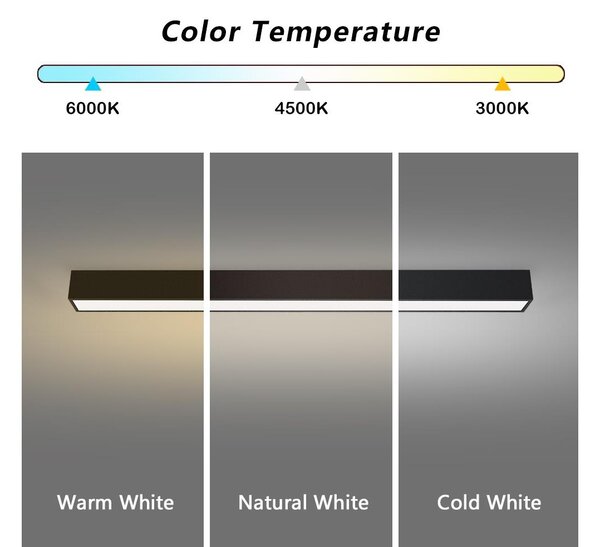 Immax NEO 07256L - Luce LED dimmerabile LUNGO 38W/230V Wi-Fi Tuya nero + +TC