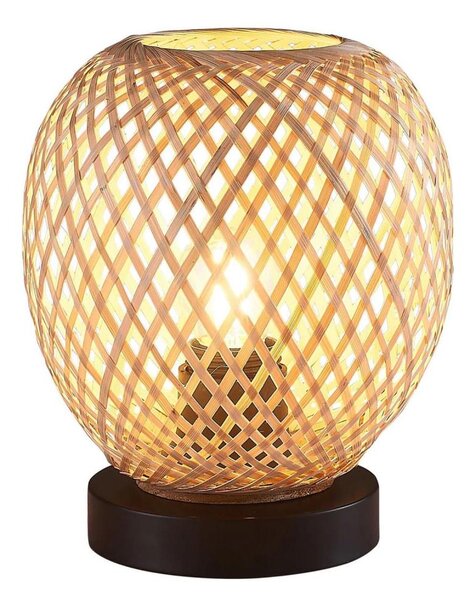 Lampada da tavolo ZANZIBAR 1xE27/20W/230V diametro 18 cm bambù