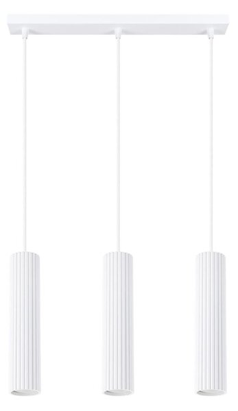 Sollux SL.1537 - Lampadario a sospensione con filo KARBON 3xGU10/10W/230V bianco