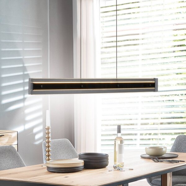 Schöner Wohnen SCHÖNER WOHNEN Lampada LED a sospensione Lena, nera, dimmerabile, dimmerabile, Nero, Soggiorno / Sala da pranzo, Metallo, Moderno