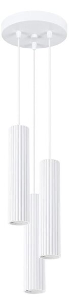 Sollux SL.1538 - Lampadario a sospensione con filo KARBON 3xGU10/10W/230V bianco