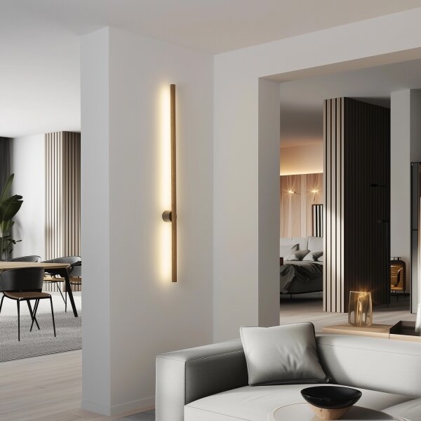 Brilagi - Lampada da parete LED WOODY LINE 12W 230V 120 cm rovere/noce