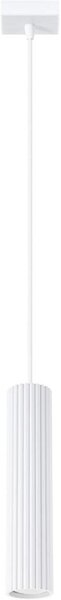 Sollux SL.1535 - Lampadario a sospensione con filo KARBON 1xGU10/10W/230V bianco