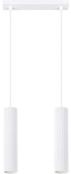 Sollux SL.1536 - Lampadario a sospensione con filo KARBON 2xGU10/10W/230V bianco