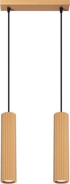 Sollux SL.1555 - Lampadario a sospensione con filo KARBON 2xGU10/10W/230V oro