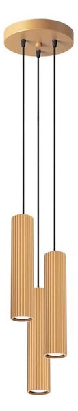 Sollux SL.1557 - Lampadario a sospensione con filo KARBON 3xGU10/10W/230V oro