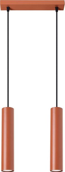 Sollux SL.1490 - Lampadario a sospensione con filo LAGOS 2xGU10/10W/230V rosso