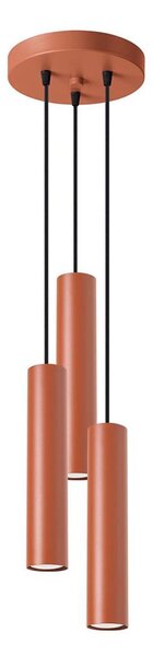 Sollux SL.1492 - Lampadario a sospensione con filo LAGOS 3xGU10/10W/230V rosso