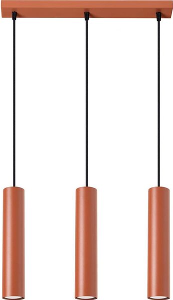 Sollux SL.1491 - Lampadario a sospensione con filo LAGOS 3xGU10/10W/230V rosso