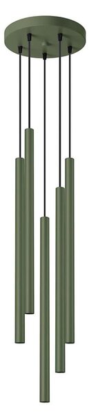 Sollux SL.1522 - Lampadario a sospensione con filo PASTELO 5xG9/8W/230V verde