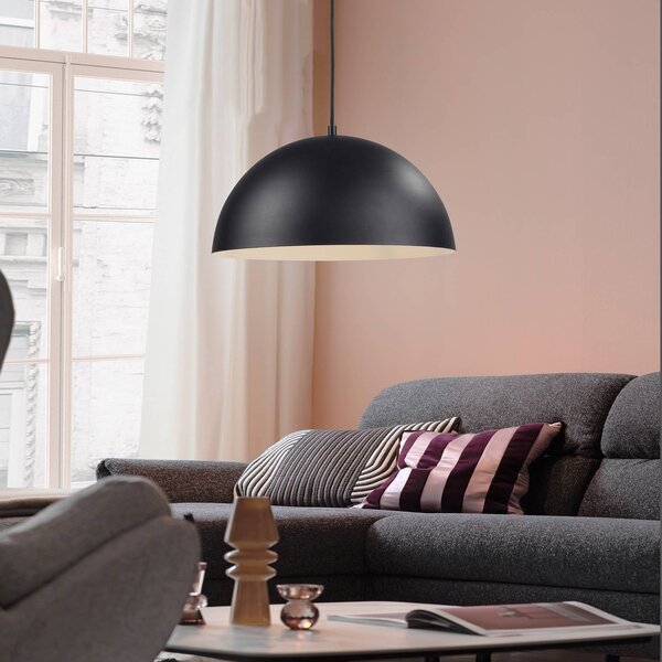 Schöner Wohnen Lampada a sospensione Ali, dimmerabile, Nero, Soggiorno / Sala da pranzo, Metallo, Scandinavo, Lampada a sospensione