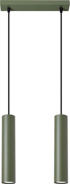 Sollux SL.1485 - Lampadario a sospensione con filo LAGOS 2xGU10/10W/230V verde