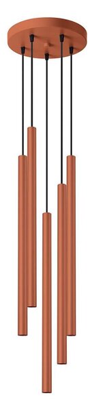 Sollux SL.1528 - Lampadario a sospensione con filo PASTELO 5xG9/8W/230V rosso
