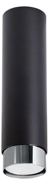 Sollux SL.1409 - Faretto NERO 1xGU10/10W/230V 22,5 cm nero/cromo lucido
