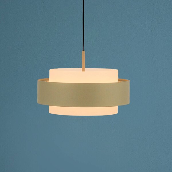 Schöner Wohnen SCHÖNER WOHNEN Lampada LED a sospensione Elmo, Sandbrise, 1 dimmerabile, Crema / Ambra, Soggiorno / Sala da pranzo, Metallo, Moderno