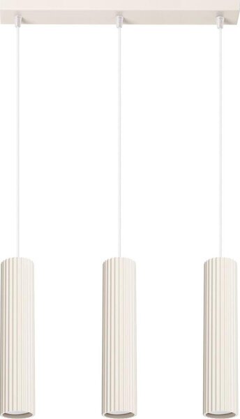 Sollux SL.1594 - Lampadario a sospensione con filo KARBON 3xGU10/10W/230V color crema