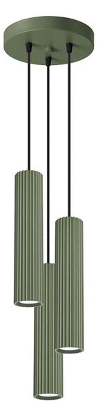 Sollux SL.1614 - Lampadario a sospensione con filo KARBON 3xGU10/10W/230V verde
