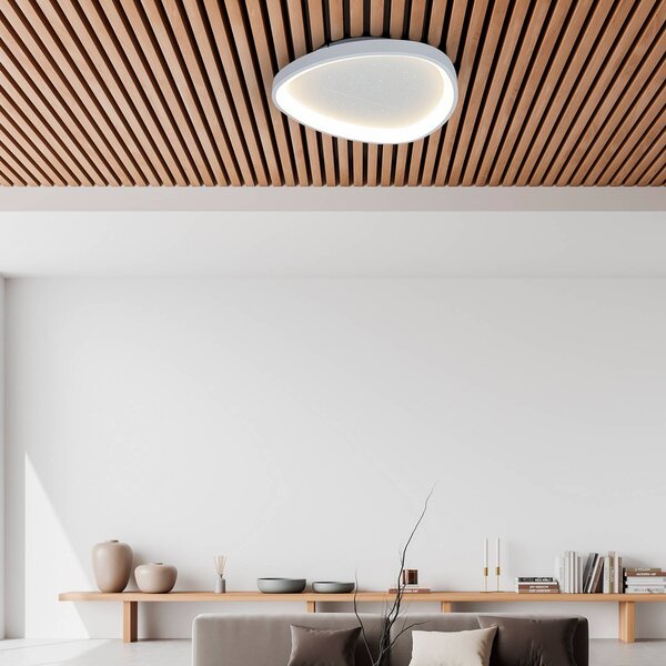 Näve Plafoniera a LED Argesa, dimmerabile, Bianco / Opale, Soggiorno / Sala da pranzo, Metallo, Moderno, Plafoniera LED