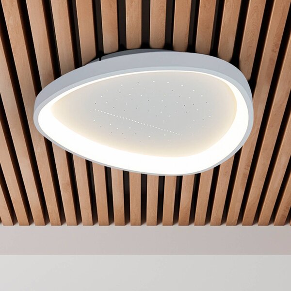 Näve Plafoniera a LED Argesa, dimmerabile, Bianco / Opale, Soggiorno / Sala da pranzo, Metallo, Moderno, Plafoniera LED