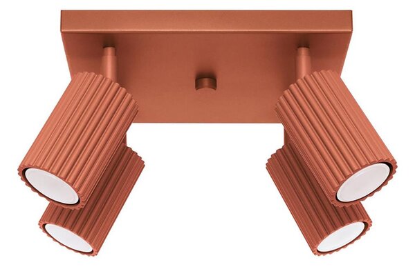 Sollux SL.1640 - Faretto KARBON 4xGU10/10W/230V rosso
