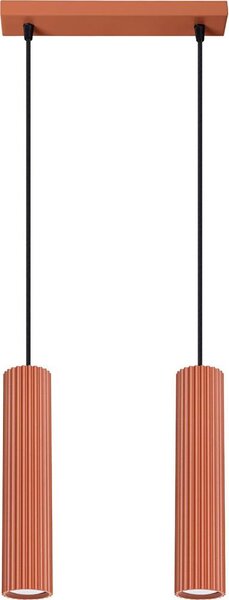 Sollux SL.1631 - Lampadario a sospensione con filo KARBON 2xGU10/10W/230V rosso