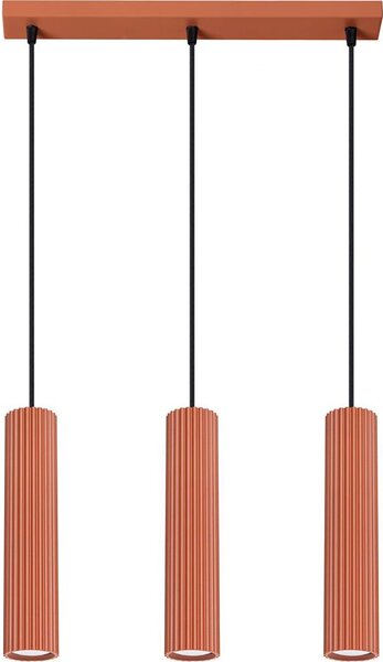 Sollux SL.1632 - Lampadario a sospensione con filo KARBON 3xGU10/10W/230V rosso