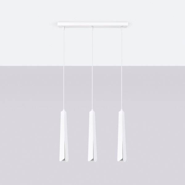 Sollux SL.1399 - Lampadario a sospensione con filo PRYSM 3xG9/8W/230V bianco