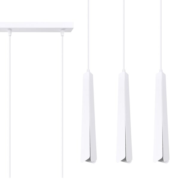 Sollux SL.1399 - Lampadario a sospensione con filo PRYSM 3xG9/8W/230V bianco